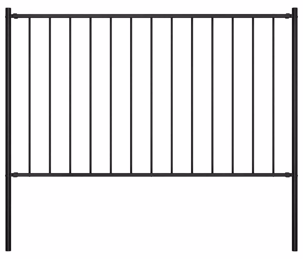 Recinzione da giardino in metallo con 2 pali, dimensioni 170 x 125 cm