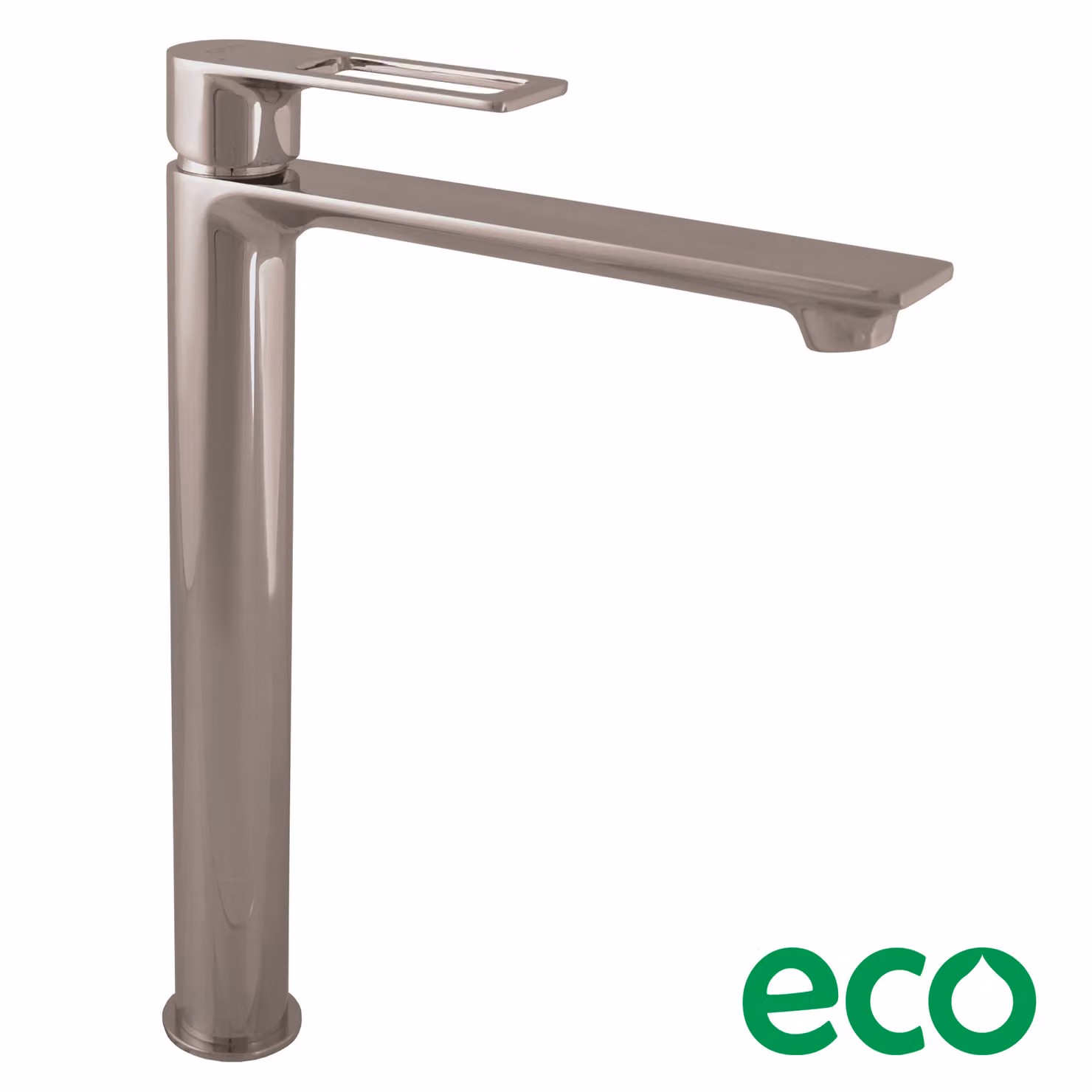 Slezák-RAV Miscelatore per lavabo, alto NIL - grigio metallo - lucido, Colore: GRIGIO METALLO - lucido, Finitura superficiale: PVD, Dimensione: 3/8''