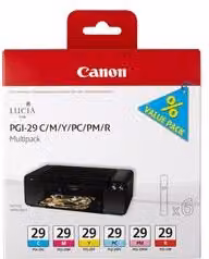 Kit Multipack di Cartucce per Stampante Canon Linea PGI-29 Photo Multicolore 4873B005