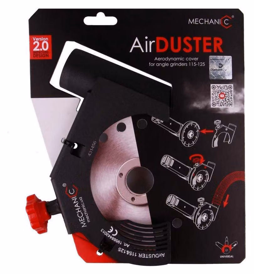 Aspirapolvere per aria compressa, smerigliatrice angolare, cappa aspirante da 125 mm/230 mm