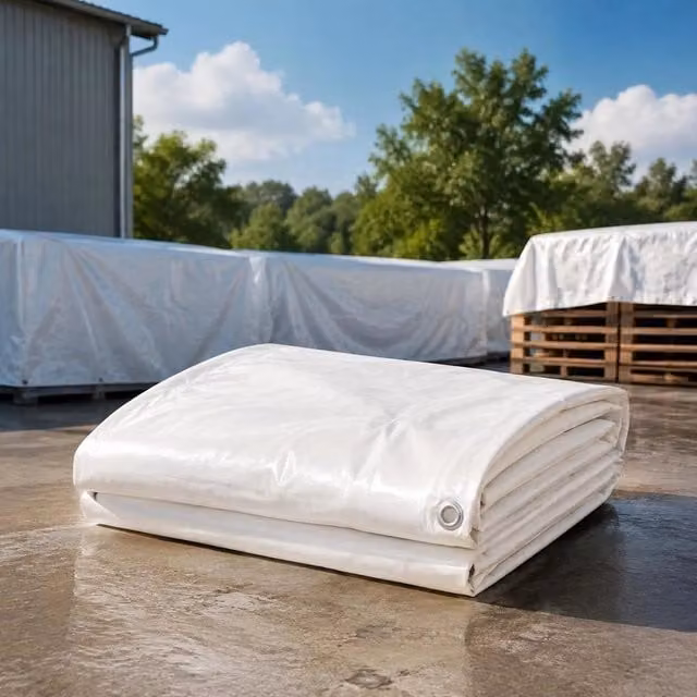 Tarpaulin 650 G/square Meter 5 X 6 M White