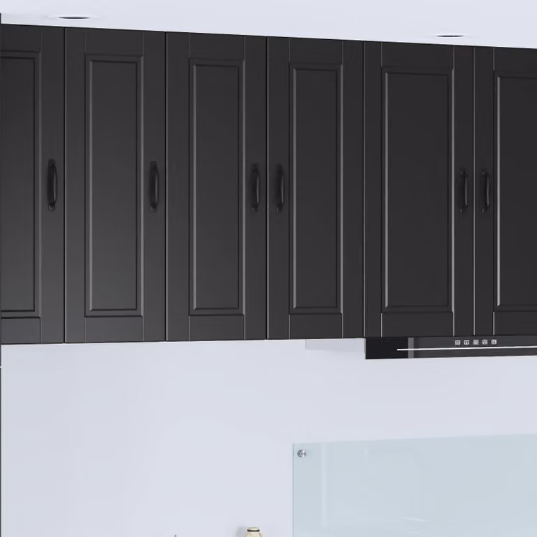 Armadietto a muro moderno vidaXL PORTO nero con ante a battente e ripiani interni L/P/H: 30 x 31 x 80 cm