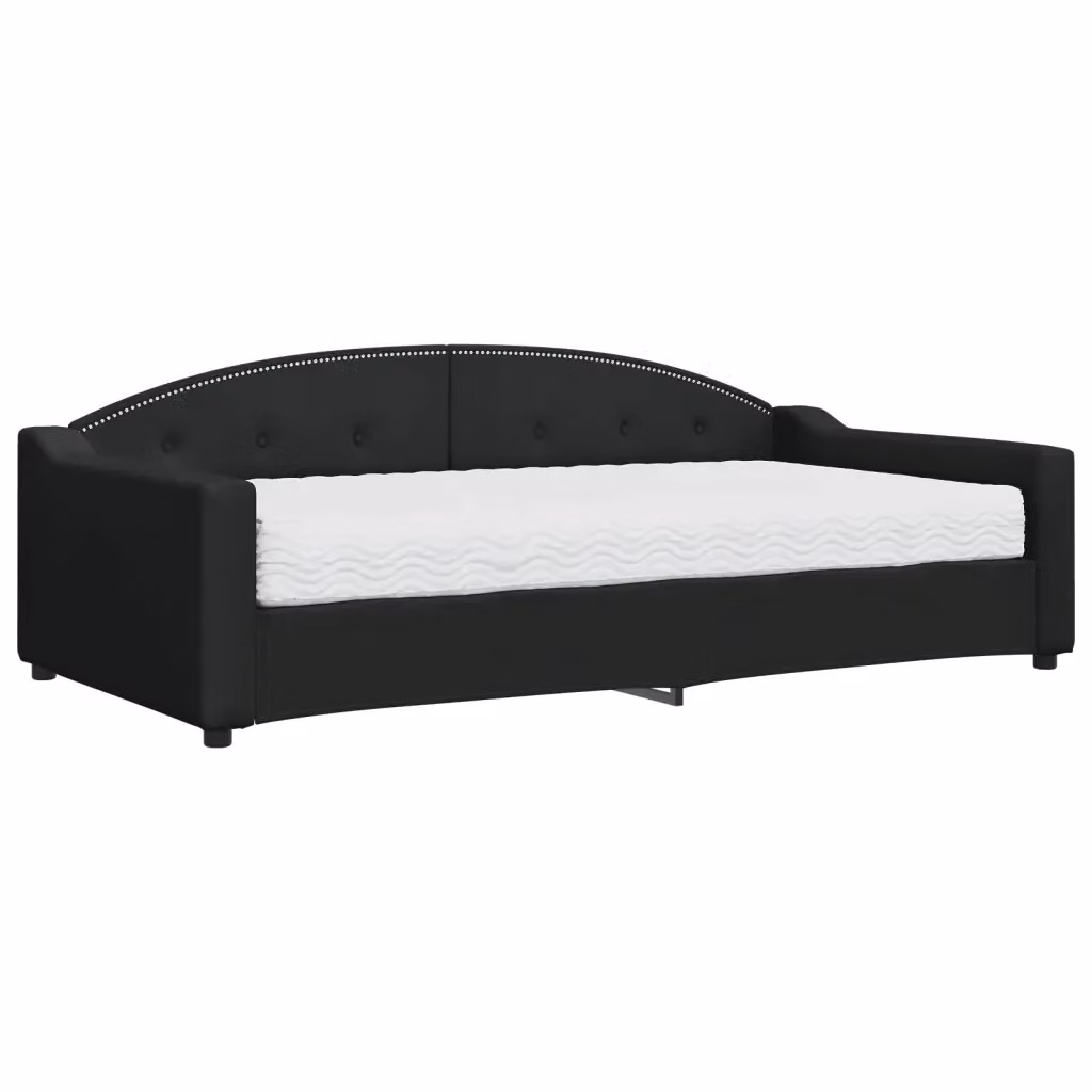Divano Letto Moderno vidaXL con Materasso Nero per Soggiorno e Camera da Letto – 2