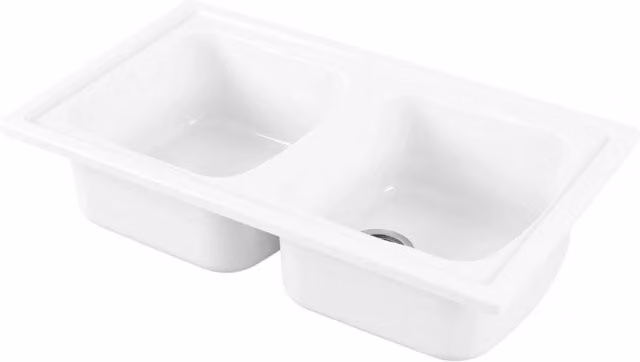 Lavello da incasso in ceramica Genius 86×50 con 2 vasche