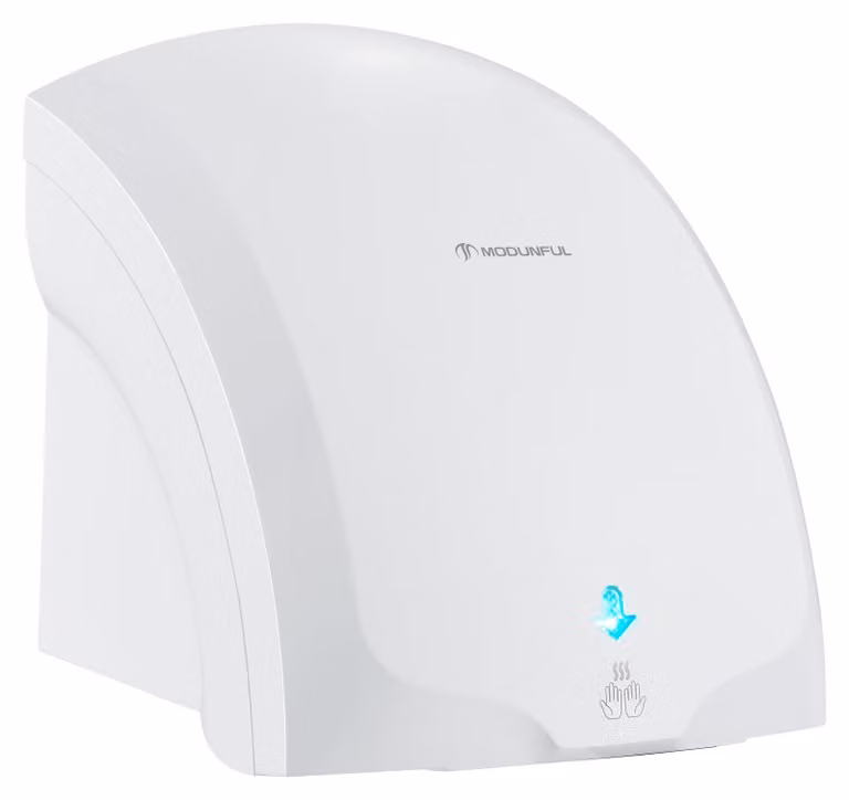 Asciugamani elettrico, bianco, 1200 W, 38 dB, funzionamento automatico, grado di protezione IPX2