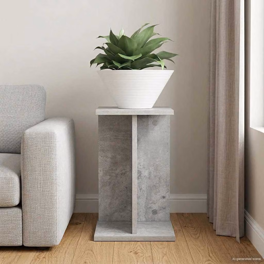 vidaXL Supporto per piante moderno in grigio cemento L/P/H: 25 x 25,5 x 40,5 cm