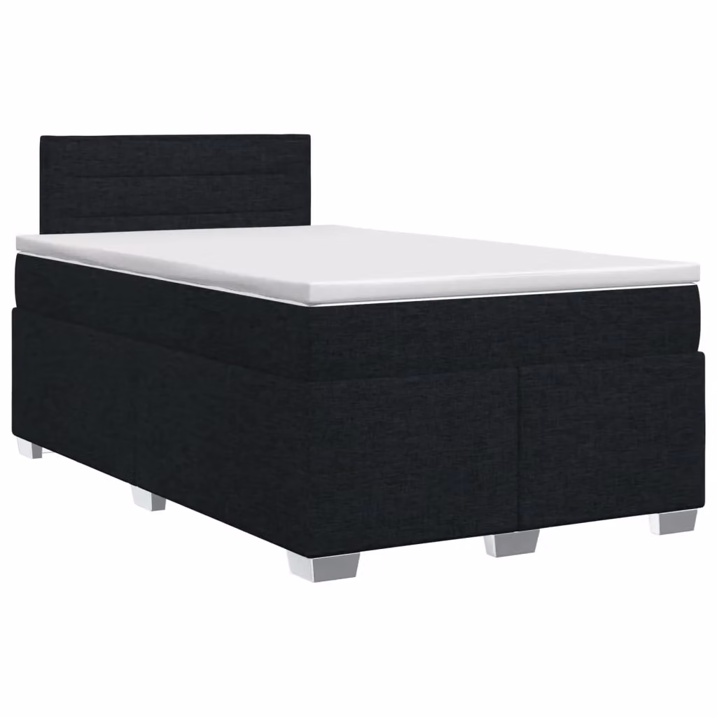 Letto box spring con materasso ibrido vidaXL in tessuto nero L/P: 120 x 200 cm – 2