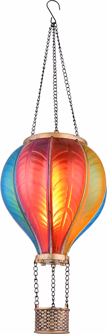 Pallone luminoso solare colorato, altezza 46,5 cm