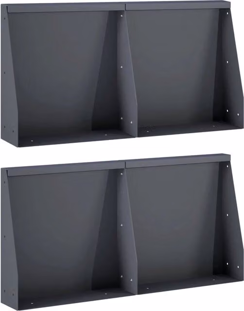 Muro di contenimento 4 pz 40 x 12 x 40 cm Acciaio Antracite 3449060
