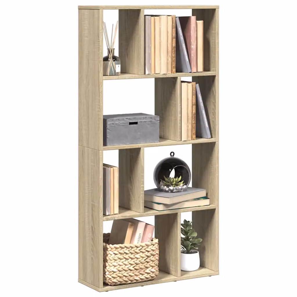 Libreria moderna vidaXL in MDF color rovere sonoma, L 60 cm x P 20 cm x H 120,5 cm