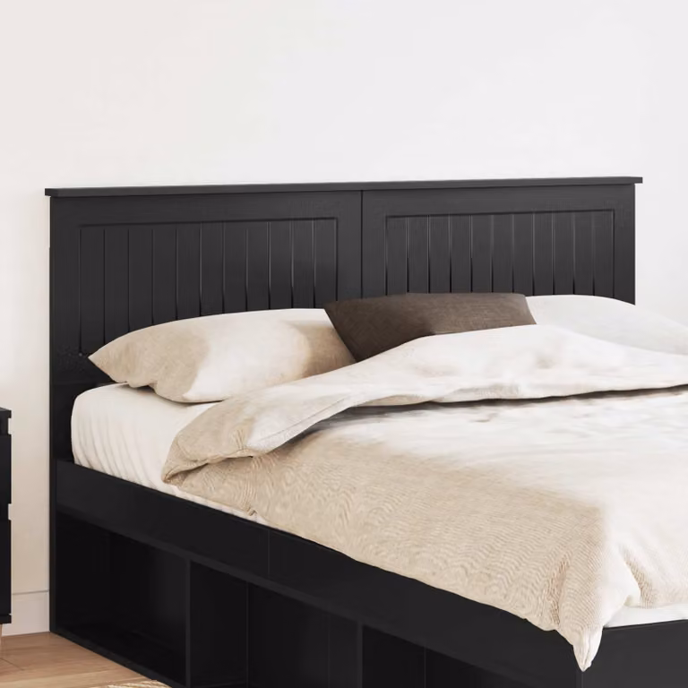 Testiera per letto moderna vidaXL in legno ingegnerizzato nero