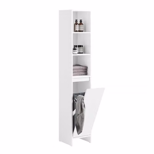 SoBuy Mobile Bagno Salvaspazio Cesto Portabiancheria 30x170x30 cm Bagno
