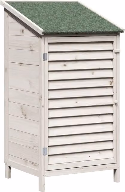 Capanno da Giardino Bianco in Legno Stile Rustico L/P/H: 59 x 56 x 113,5 cm – 1