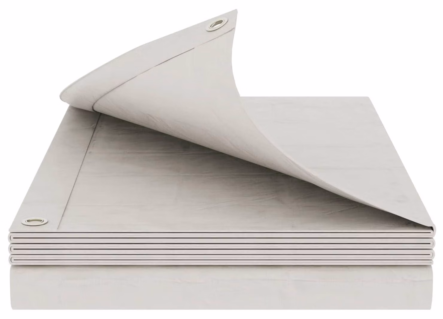Telo in polietilene (PE) bianco con occhielli, dimensioni 8 x 10 metri, peso 90 g/m²