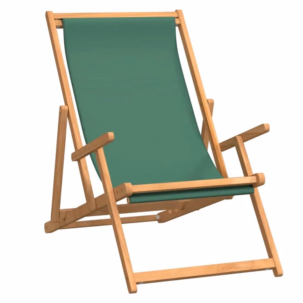 Sedia da giardino pieghevole in legno di teak verde vidaXL – 2