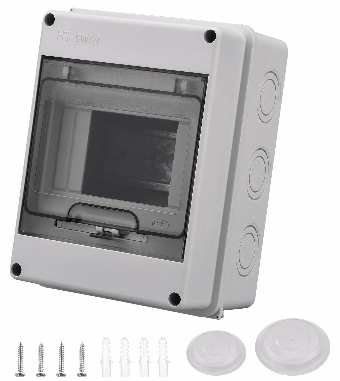 Quadro di distribuzione a parete, scatola di fusibili impermeabile IP65, a 1 fila per 5 moduli