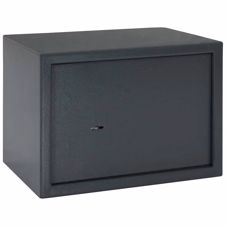 Cassaforte con blocco vidaXL in acciaio Grigio scuro L/P/H: 35 x 25 x 25 cm