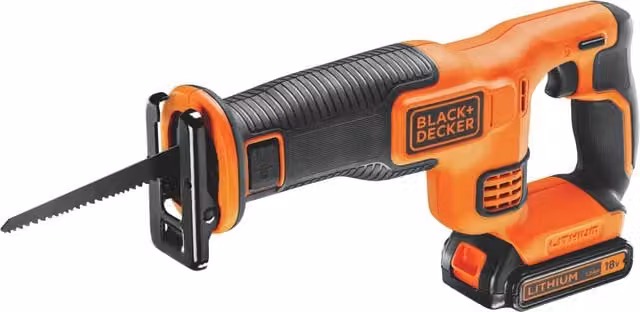 Sega a gattuccio Black+Decker B e D 18V 1,5Ah BDCR18 nero e arancione