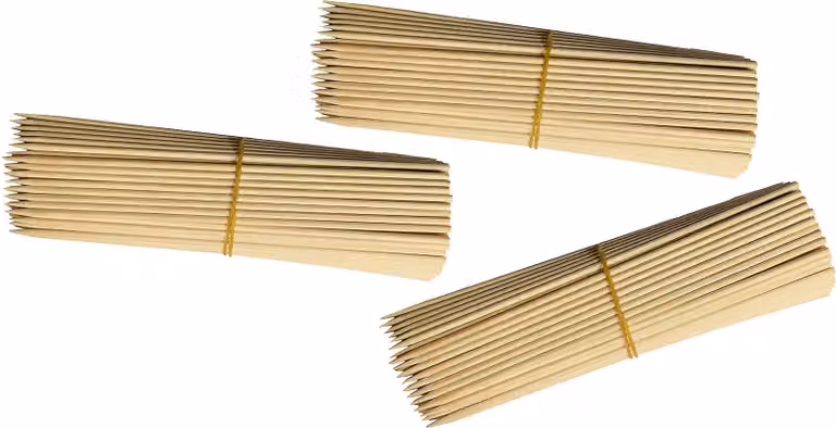 Set di 750 bastoncini di legno (3 mm x 18 cm, legno di betulla, appuntiti)