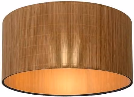 Plafoniera Lucide in rattan e metallo marrone e nera, attacco E27, diametro: 42 cm – 1