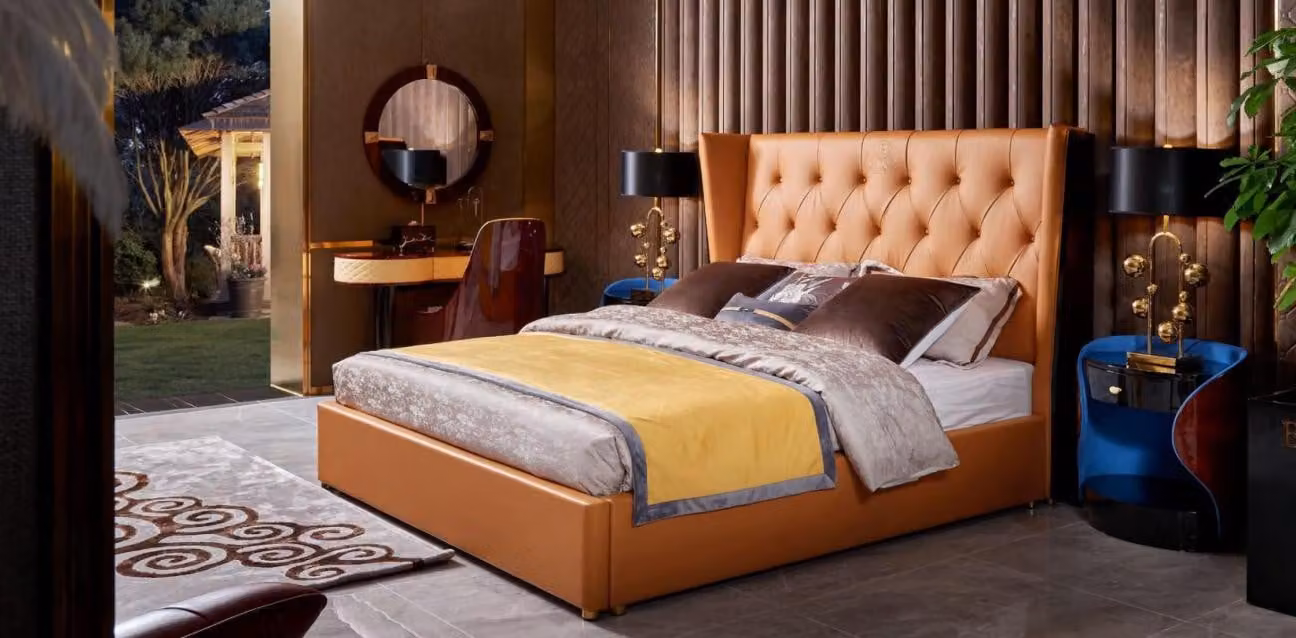 Klassisches bettgestell schlafzimmer möbel design betten 3tlg. set garnitur