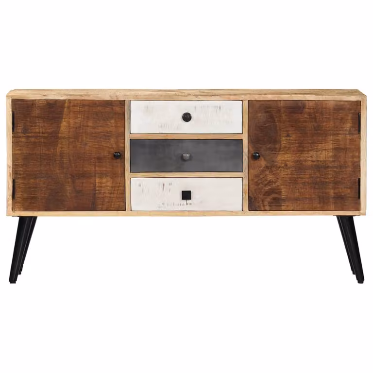vidaXL Credenza 118x30x62 cm in legno massiccio di mango
