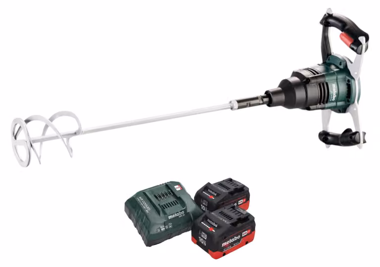 Metabo RW 18 LTX 120 Agitatore a batteria 18 V 40 l capacità di miscelazione 2x batteria LiHD 10,0 Ah + caricatore