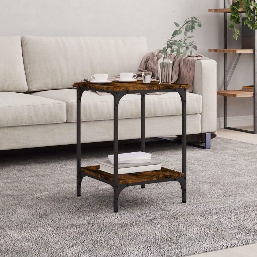 Maison Exclusive - Tavolino in rovere affumicato 40x40x55 cm Materiale ligneo