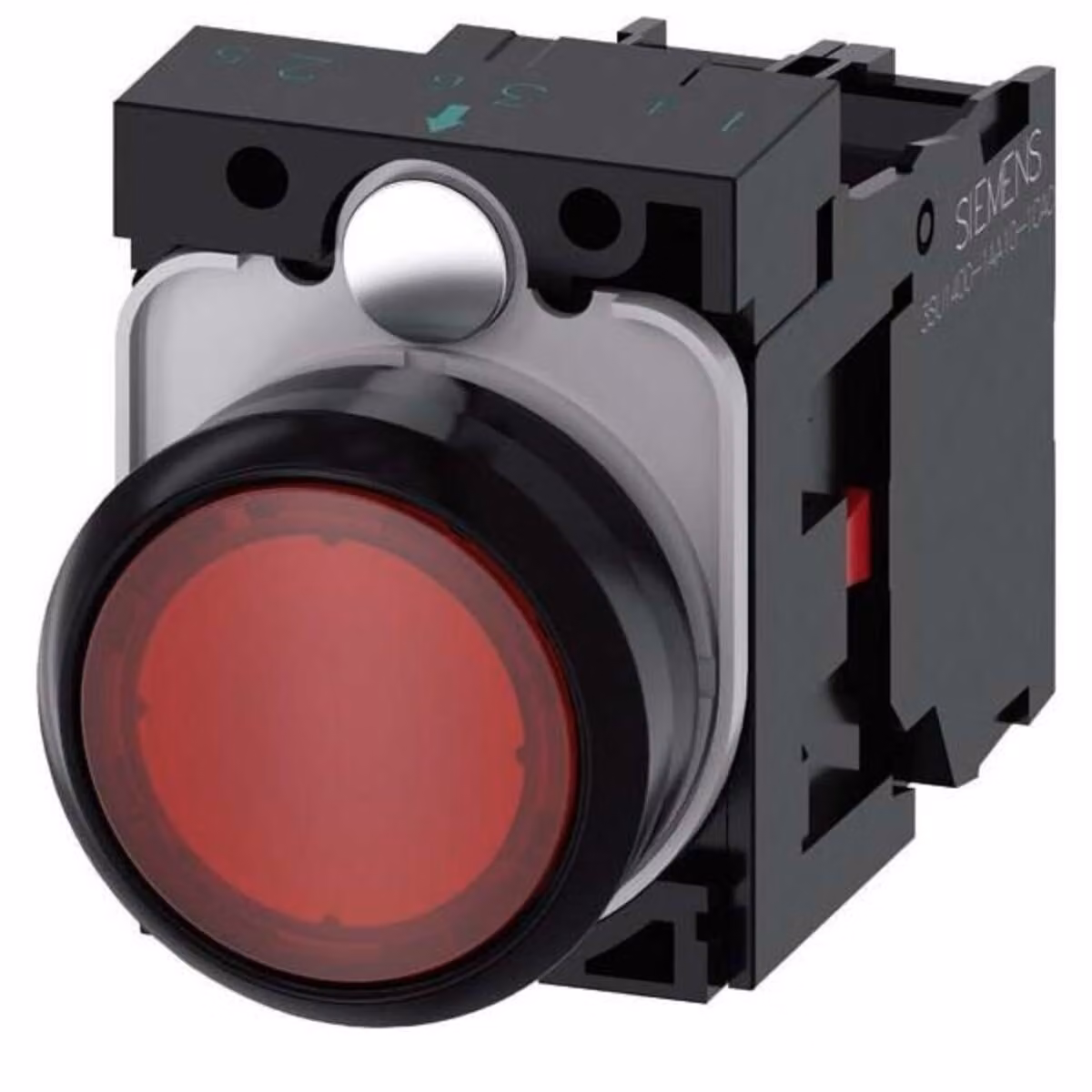 Pulsante luminoso Siemens SIRIUS ACT completo in plastica, rosso (3SU1102-0AB20-1CA0)