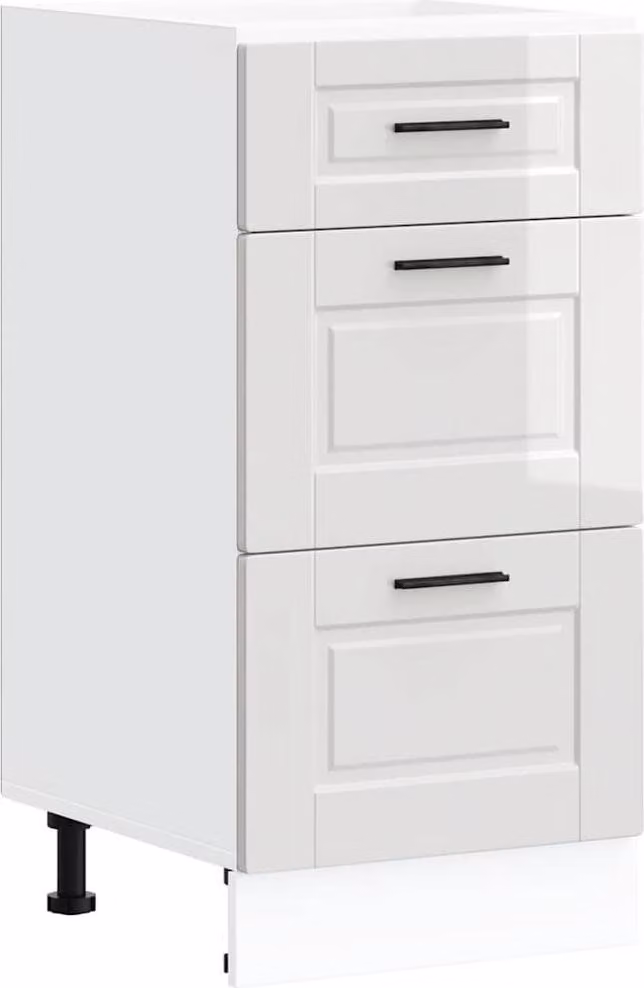 vidaXL Base da cucina "Porto" in materiale ligneo bianco lucido