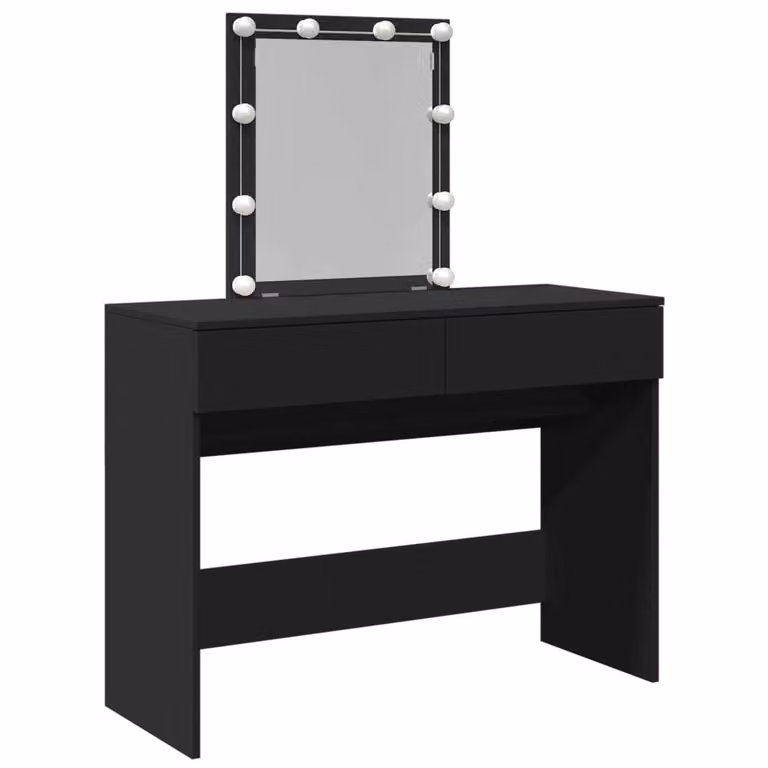 Toeletta con LED Nero 100x40x130 cm
