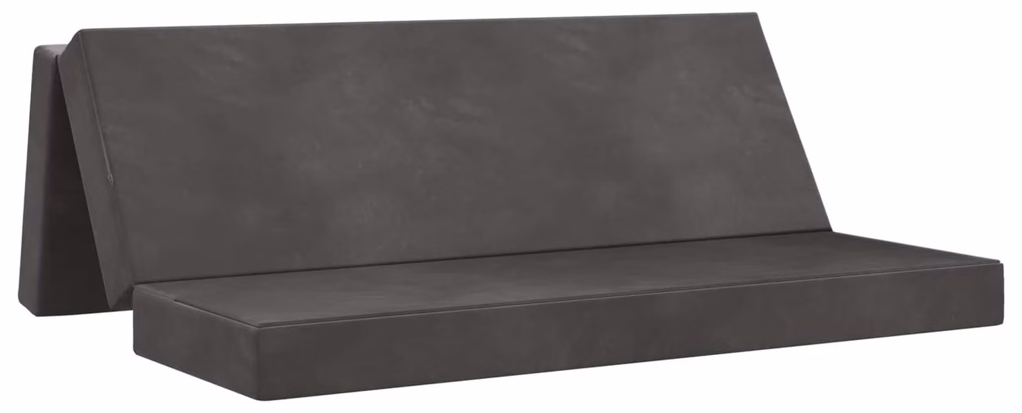 Divano Letto Pieghevole 180 x 67 x 45 cm Grigio Scuro
