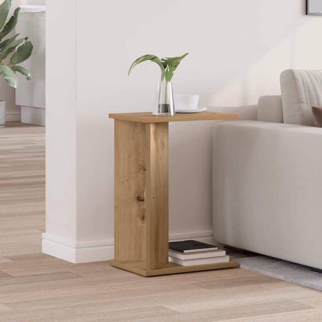 vidaXL Tavolino moderno in legno rovere marrone L: 35 cm, P: 25 cm, H: 50 cm