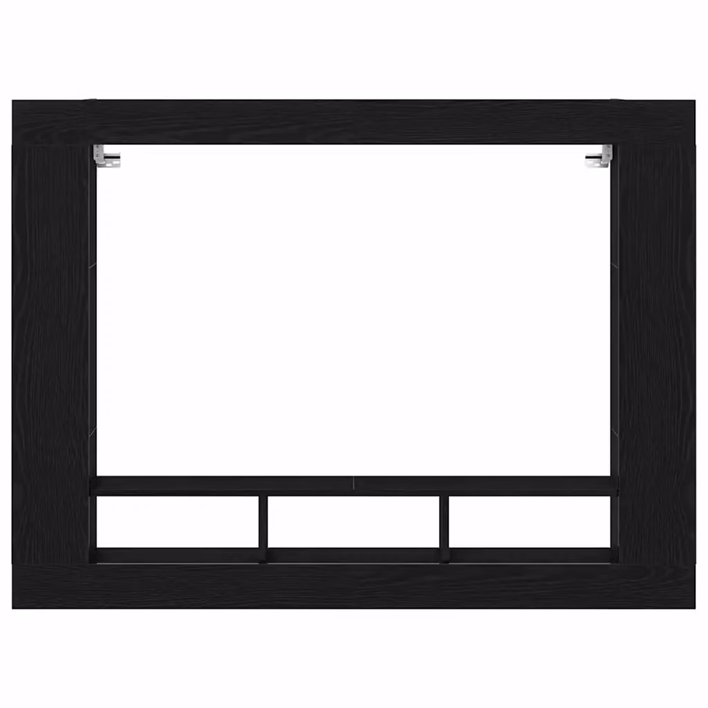 Mobile TV moderno da parete HELLOSHOP26 in legno composito di rovere nero, design minimalista per soggiorno, L: 152 cm, P: 22 cm, H: 113 cm – 2