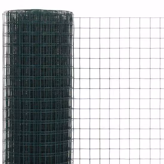 Attrezzo da giardino - 25 x 0,5 metri - Maglia fine 12x12 mm - Rivestimento in PVC verde - Rete da giardino - Rete per recinzioni - Rete per prato
