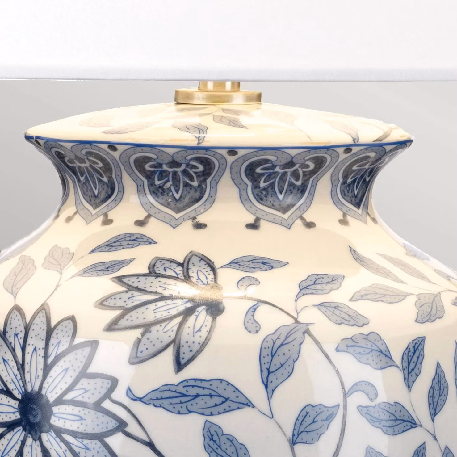 Elstead Lampada da tavolo Ying, Blu, Soggiorno / Sala da pranzo, Ceramica, Lampada da tavolo