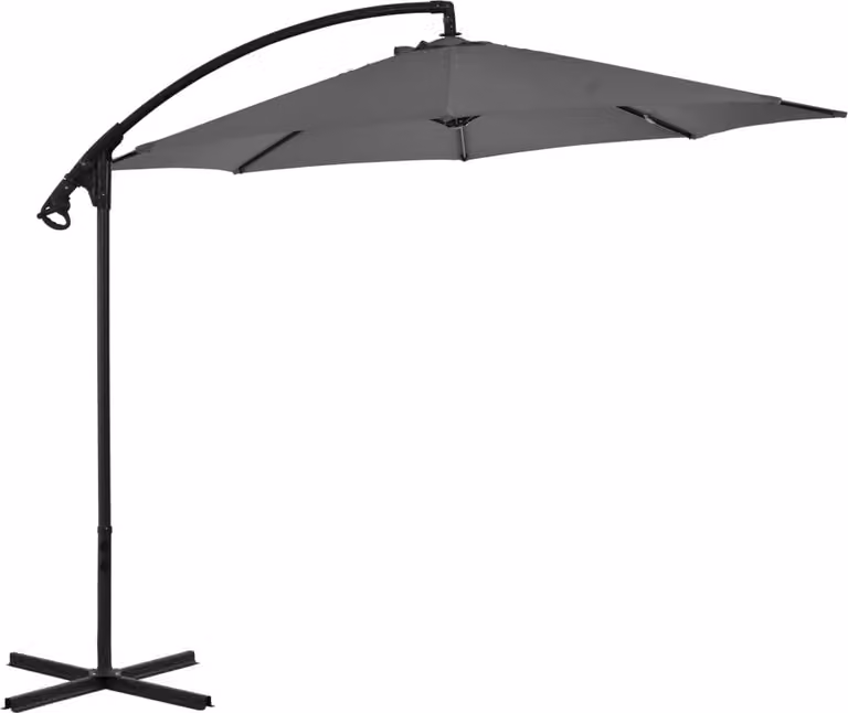 Maison Exclusive - Ombrellone con palo in acciaio 300 cm antracite