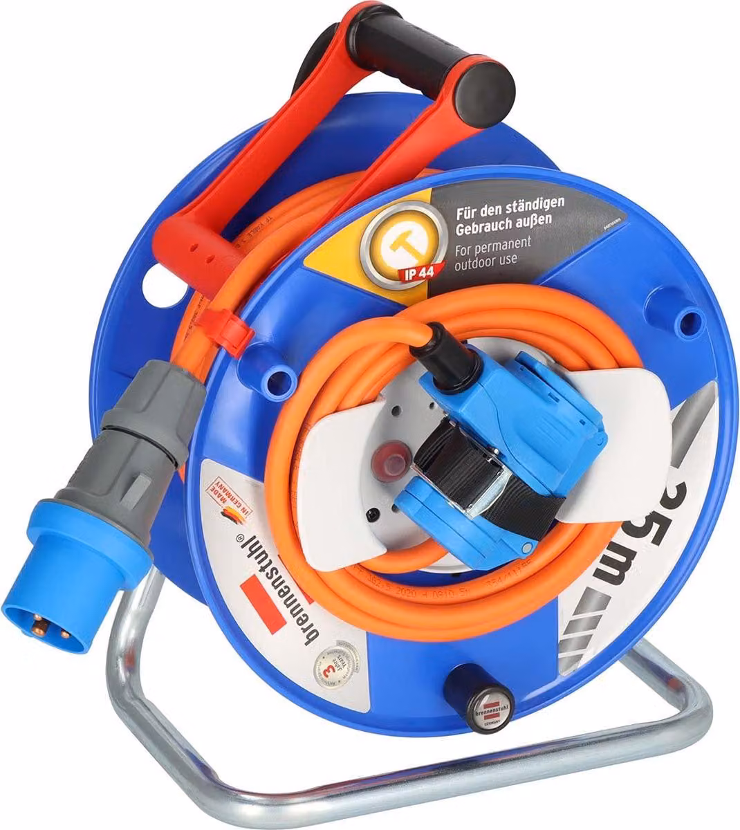 brennenstuhl® 1182470100 Avvolgicavo da campeggio - 25 m, IP 44