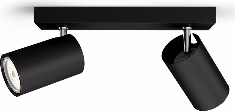 Philips myliving Spot Kosipo, 2 fiamme, nero