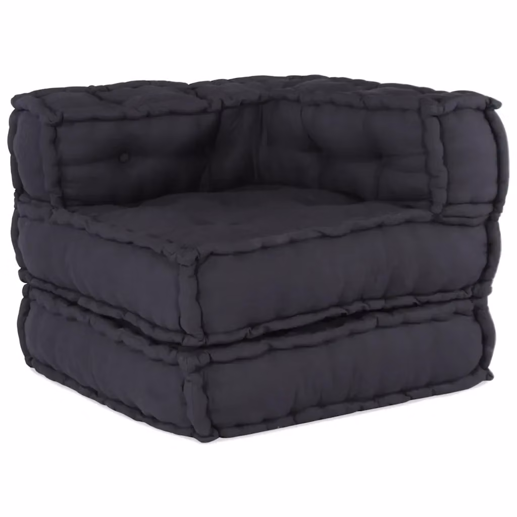 Divano Componibile Moderno vidaXL in Tessuto Antracite L/P/H: 70 x 70 x 54 cm – 2