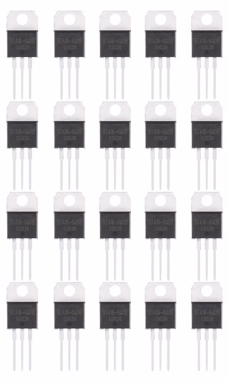 Tiristori bidirezionali BTA16-600B, confezione da 20 pezzi, involucro TO-220, 600V, 16A