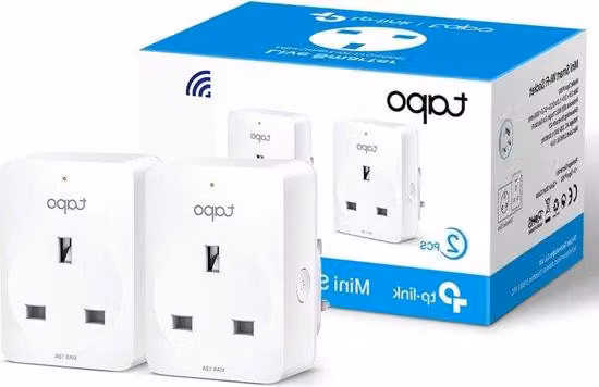 Presa Wi-Fi intelligente compatibile con Alexa e Google Home - Presa wireless con funzione di condivisione - Senza monitoraggio del consumo energetico - Confezione da 2