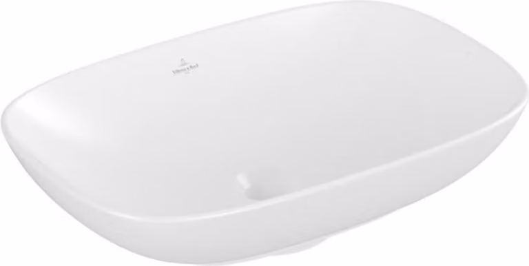 Villeroy & Boch Loop&Friends - Lavabo da appoggio, 560x380 mm, con sfioratore, CeramicPlus, Stone White 4A4900RW