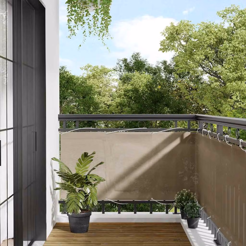 Copertura per balcone vidaXL beige in poliestere e alluminio, L: 800 cm, H: 75 cm