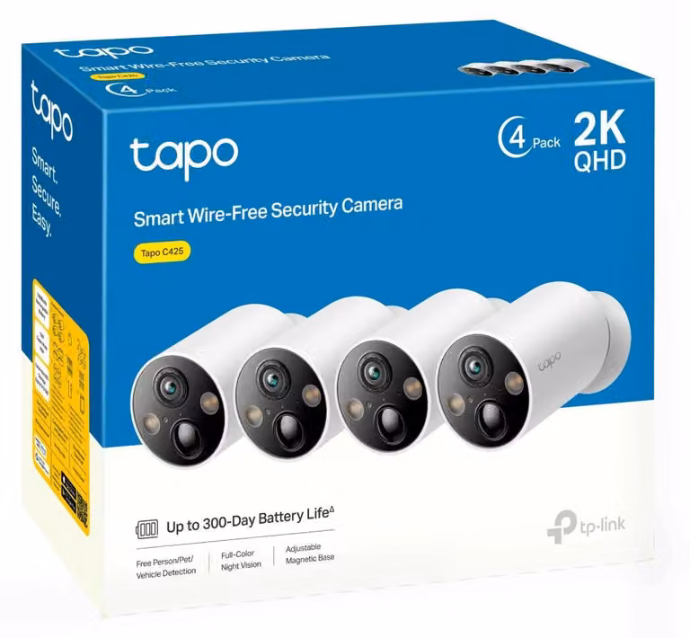 TP-Link - TAPO C425 (confezione da 4) - Telecamera di sicurezza per esterni