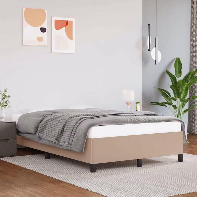 vidaXL Giroletto in Similpelle Colore Cappuccino L: 120 cm, P: 200 cm