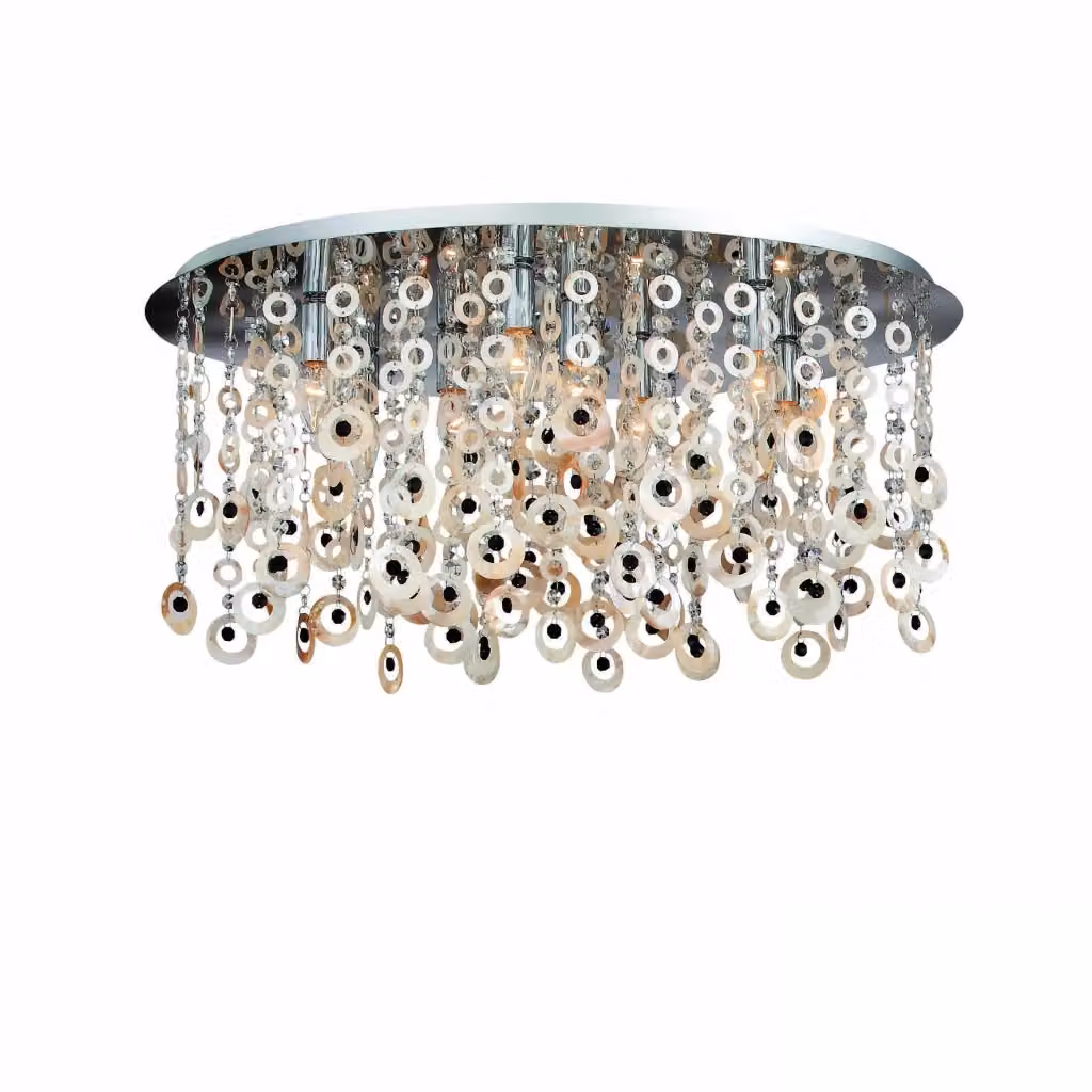 Lampada da soffitto DMORA Poviglio in metallo e vetro color argento – 2