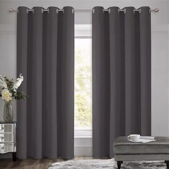 Tende oscuranti - Tende opache - Per un ambiente da notte rilassante - Tessuto a tripla trama - 200 cm x 140 cm - Grigio scuro