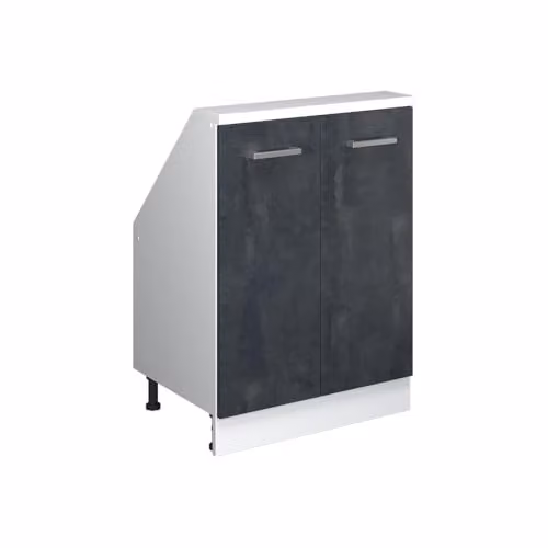 Vicco Mobile sottotetto Rion, Calce nera/Bianco