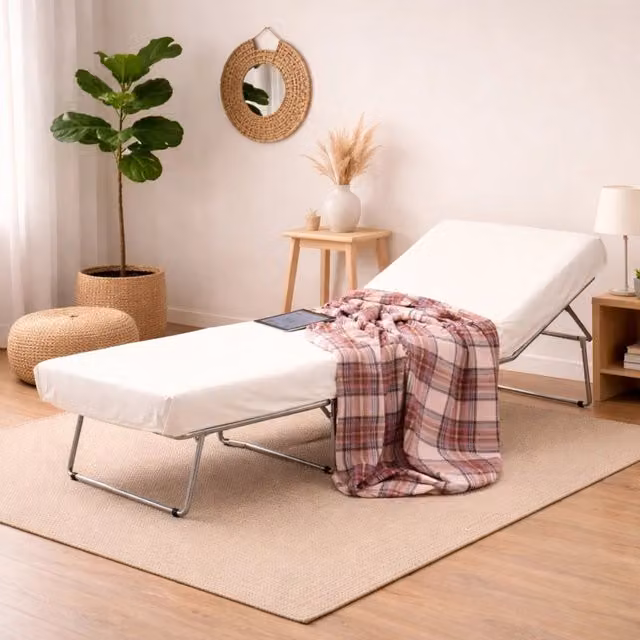 Pouf trasformabile in letto singolo Abak di Talamo Italia, Grigio, L: 80 cm, P: 80 cm, H: 45 cm